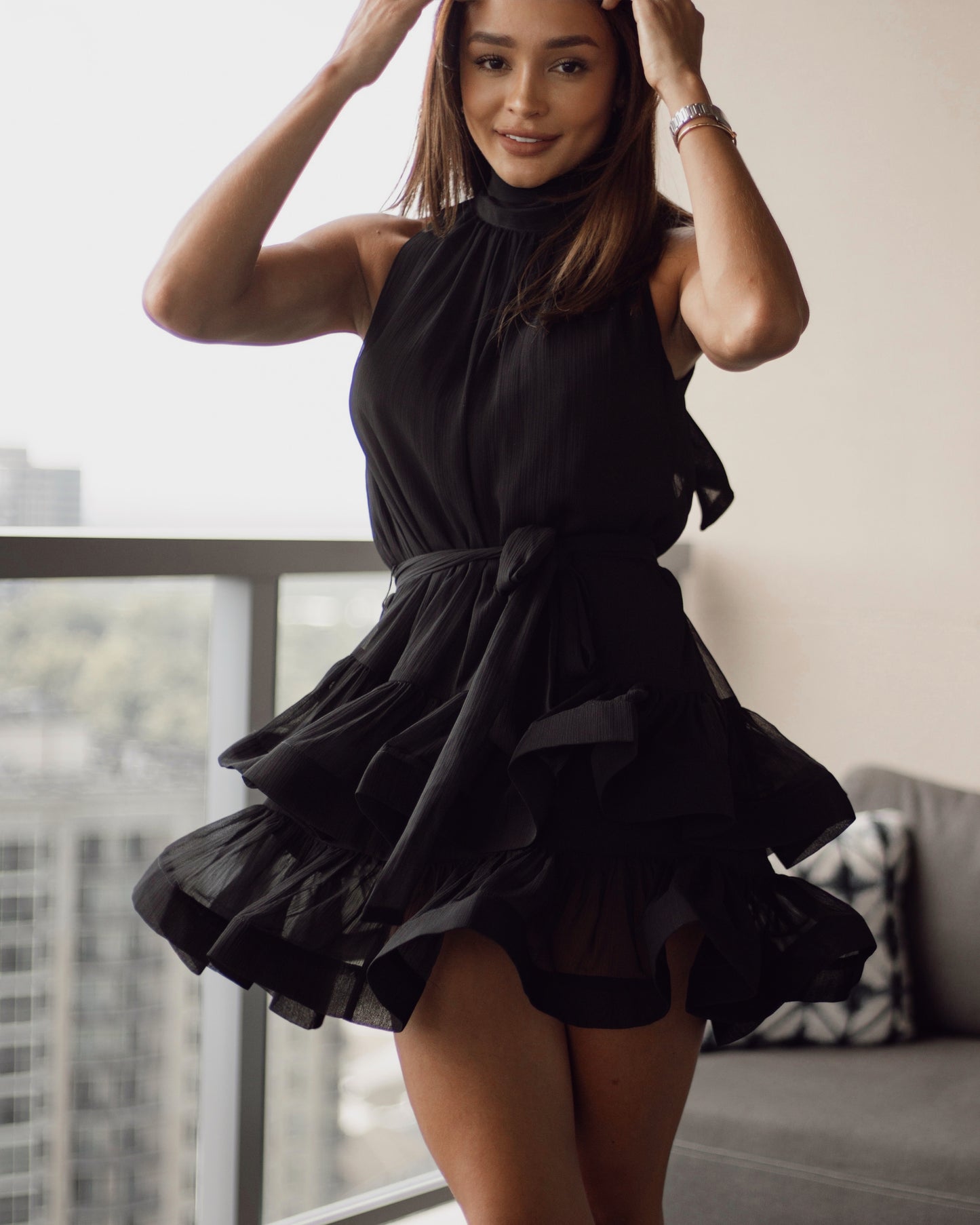 Ruffle Tier Mini Dress