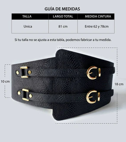 Black Malaga leather Belt